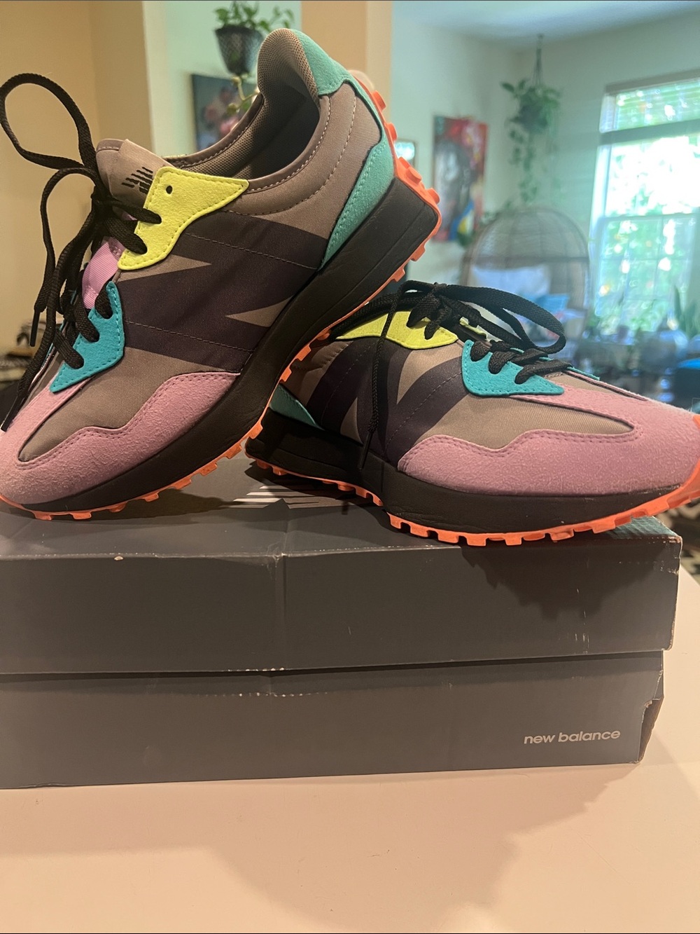 New Balance 327 ‘Miami Nights’ Men’s  Purple, Teal, Coral and Black